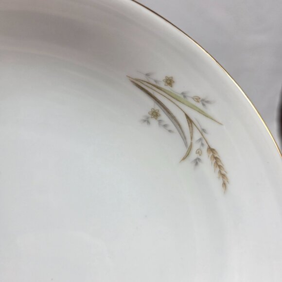 FOUR Fine China of Japan Golden Harvest Soup Bowls Gold Wheat Sprays on Rim - Picture 6 of 12
